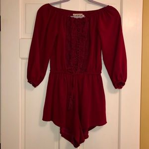 Maroon Romper